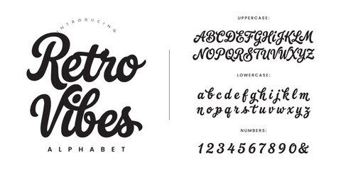 Retro Vibes Bold Script Font for Vintage 70s Branding Design and Playful Typography Poster © Kiki