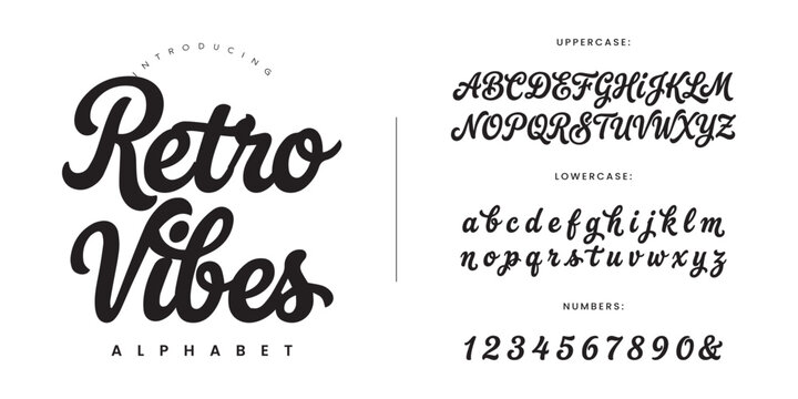 Retro Vibes Bold Script Font for Vintage 70s Branding Design and Playful Typography Poster