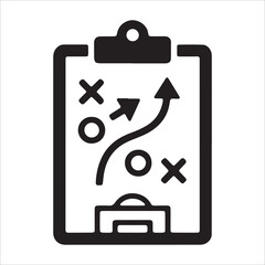 Strategy Board Line Icon Vector, Game Planning and Tactical Analysis Symbol EPS 10 © Novia