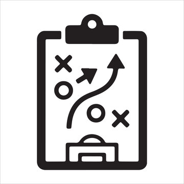 Strategy Board Line Icon Vector, Game Planning and Tactical Analysis Symbol EPS 10