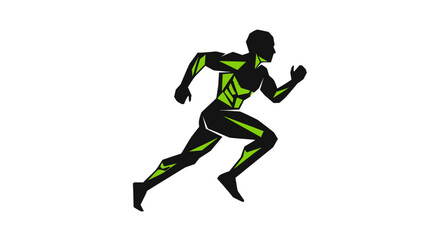 Obraz premium Dynamic Runner Silhouette in Motion.