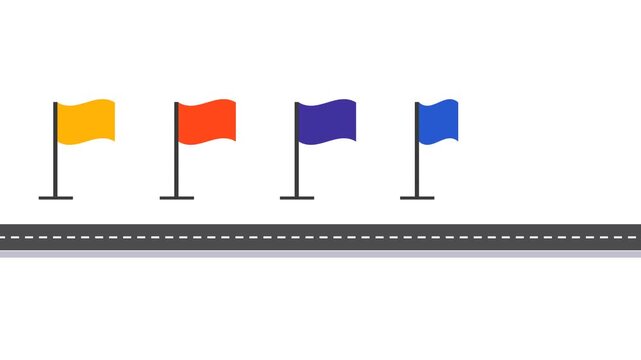 Business Roadmap Progress Animation: Milestones, Goals, and Success Timeline