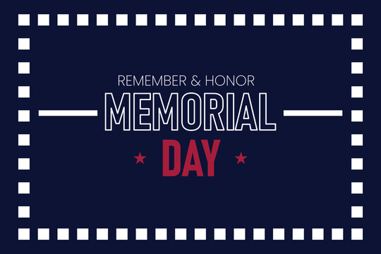 Clean Memorial Day background with minimalist typography and patriotic elements, honoring heroes with a modern design touch