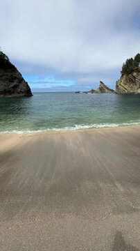 Simpson beach at Shore Acres State Park on the Oregon coast.