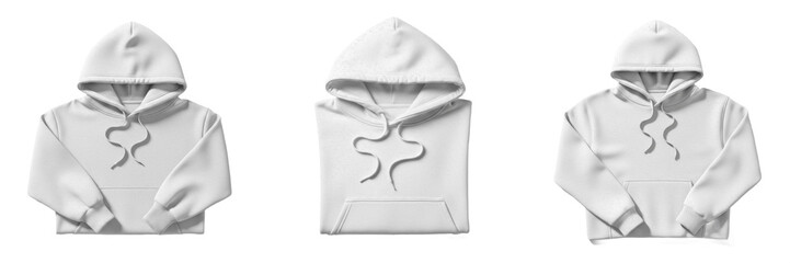 Clean White Hoodie Sweatshirt Template for Apparel Design, Comfortable Fleece Pullover with Pocket and Hood, Minimalist Casual Streetwear Clothing Mockup for Fashion Brands © Homee PNG Boy