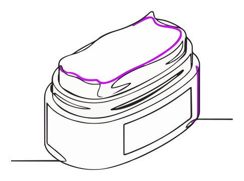 Thermal paste tube icon in line art style. Generative AI