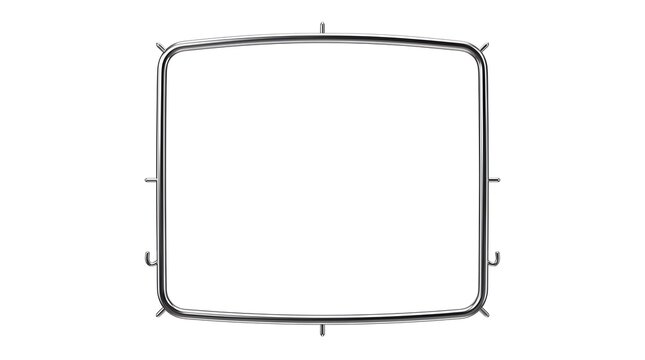Realistic 3D Render of an Endodontic Dental Rubber Dam Frame Isolated on White
