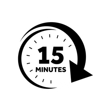 15 Minute Countdown Timer in Slow Motion &ndash; Clean Professional Clock Animation Loop for Focus, Productivity, and Time Management