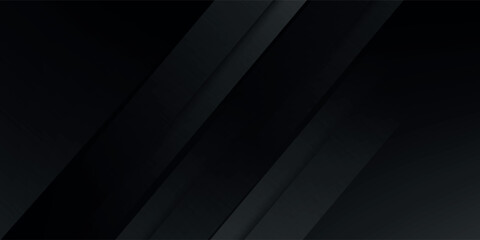 Fototapeta premium Black abstract background. Elegant dark diagonal shape elements. Modern luxury grey gradient graphic design.