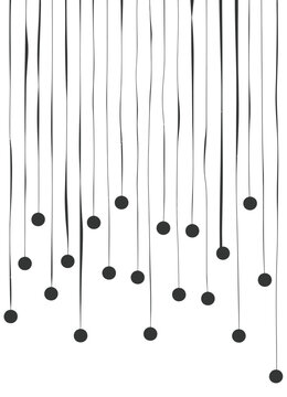 black and white abstract floral pattern background with decorative circles and vintage style for wallpaper and design
