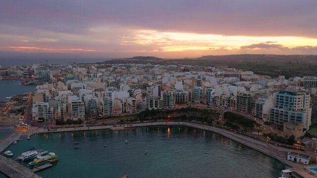 Aerial View of St. Paul Bay, Malta