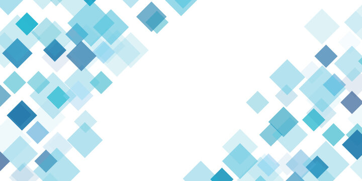 Blue Geometric Abstract Square Pattern Background