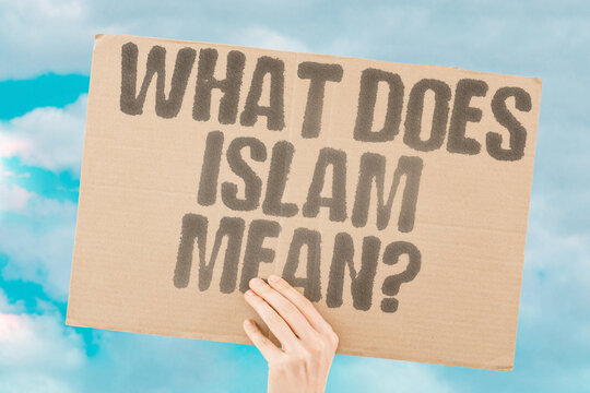"What Does Islam Mean?" theological etymology research confirms Islam linguistically means submission and peace. ISLAM. PEACE. REAL. FAITH. MEANING.