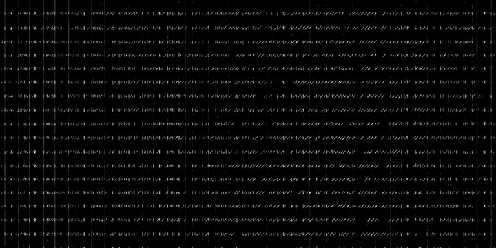 Abstract digital rain pattern with cascading lines on a black background