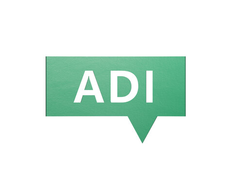 Lettering adi on Speech Bubble.Minimalist Abstract Design With White Cut Out Paper.Supports PNG files with transparent backgrounds.