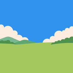 Fototapeta premium Spring Sky and Grass Landscape Background for Outdoor Scene
