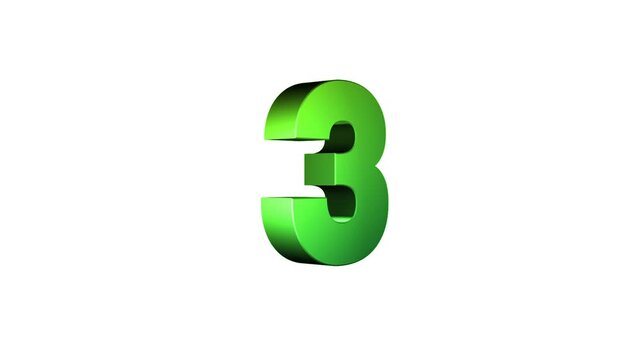 Modern 3D Countdown 5 to 1 for Video Intro, 4k size, vibrant glowing colorful, for intro stream, content, new year, trailer, etc, 10 second duration video.