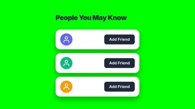 Add Friend Suggestion List Animation