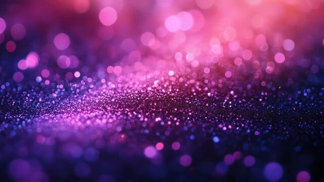 A dreamy abstract with bokeh effects and glittering light. A gradient of blue, purple, and pink