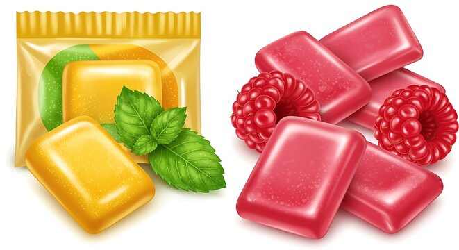 Vibrant Raspberry and Lemon Hard Candies, Ready to Delight.