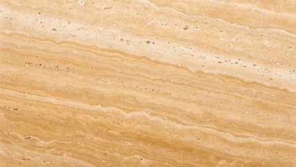 Obraz premium Warm beige travertine stone with natural linear patterns and subtle earthy tones