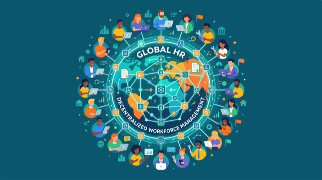 Global HR Network Connection Symbol.