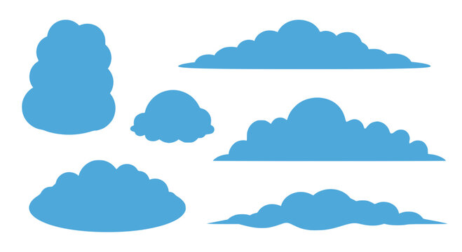 Clouds vector collection. Cloud computing pack. Clouds collection. Cloud shapes pack. Vector. Transparent SVG version.