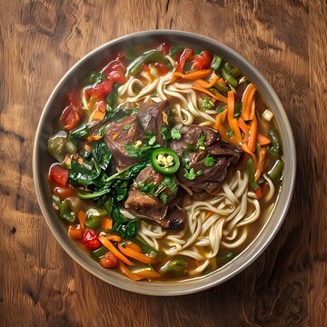 Top View Lagman Kazakh Noodles