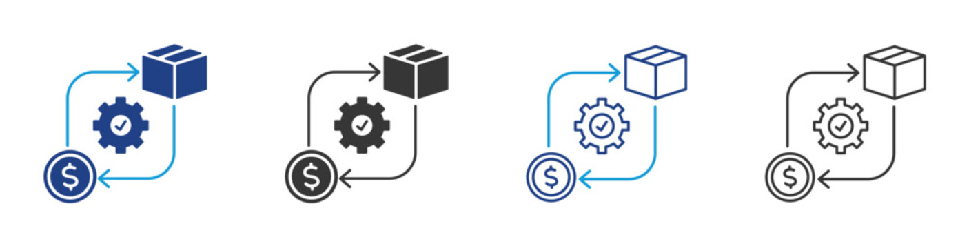  Procurement icon set multiple style collection	