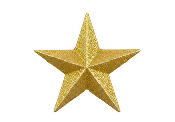 Obraz premium A sparkling golden star with a three-dimensional, shiny texture