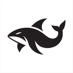 ocean animal vector silhouette outline logo design concept illustration idea © Masuma