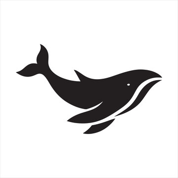 ocean animal vector silhouette outline logo design concept illustration idea