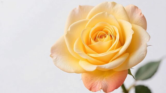 Yellow rose in bloom