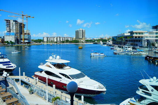 Tampa, FL, USA - 04 19 2026: Tampa downtown and Davis island landscape and convention center 