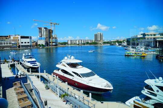 Tampa, FL, USA - 04 19 2026: Tampa downtown and Davis island landscape and convention center 