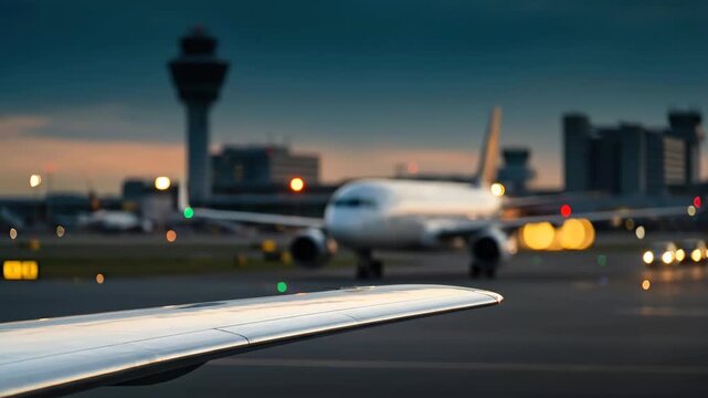 Cargo container shipping delay logistics disruption bottleneck crisis shortage economy airport runway airplane wing cargo container shipping delay logistics disruption bottleneck crisis shortage