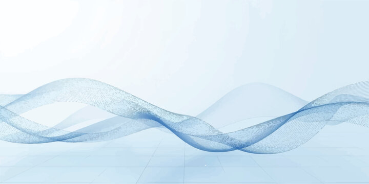 Abstract blue wave background featuring a futuristic vector design with artistic light curves and flowing water motion patterns for a swirl concept wallpaper