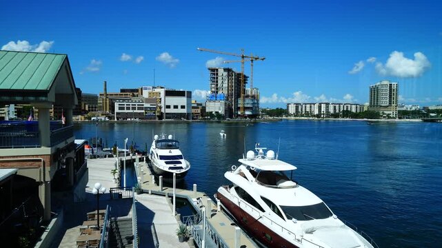 Tampa, FL, USA - 04 19 2026: Tampa downtown and Davis island landscape and convention center 