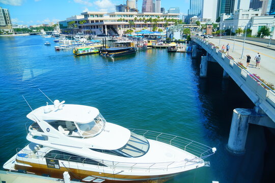 Tampa, FL, USA - 04 19 2026: Tampa downtown and Davis island landscape and convention center 