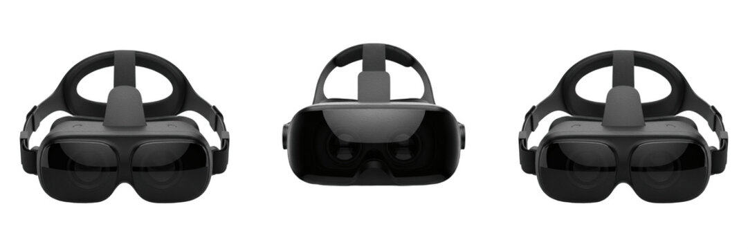 Modern VR Headset Goggles PNG - Virtual Reality Gaming and Tech Device Isolated on Transparent Background for Electronics Marketing