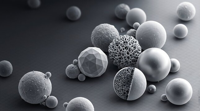 Microscopic View of Spherical Particles and Nano Structures