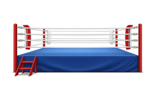 Professional Boxing Ring Setup.
