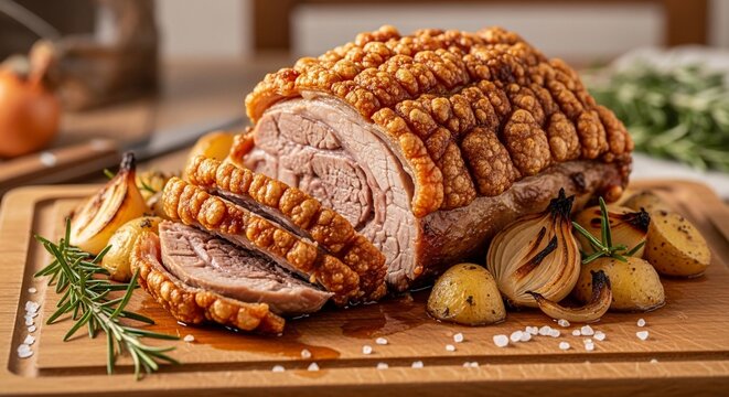 Roasted pork with vegetables