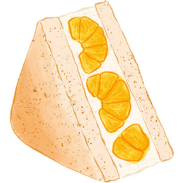 illustration of orange sando