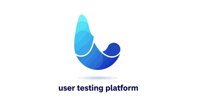 Abstract Blue Logo Design for User Testing Platform.