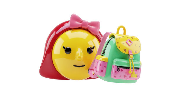Colorful illustration of a robot character with a happy expression