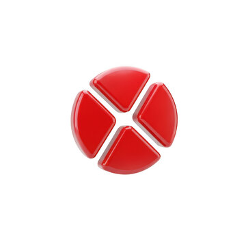 Close-up of a red asterisk symbol on a white background