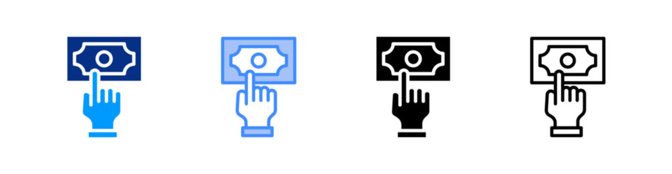 Payment Method Multiple Style Icon Set Vector 