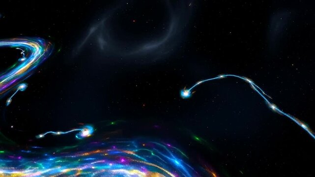 Sperm Cells Swimming Towards Egg Fertilization Process.