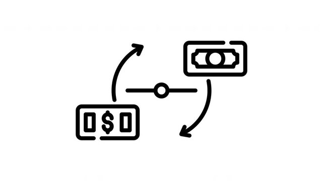 Money exchange concept with arrows slider and dollar sign, suitable for financial presentations, currency exchange websites, and economic blogs.
